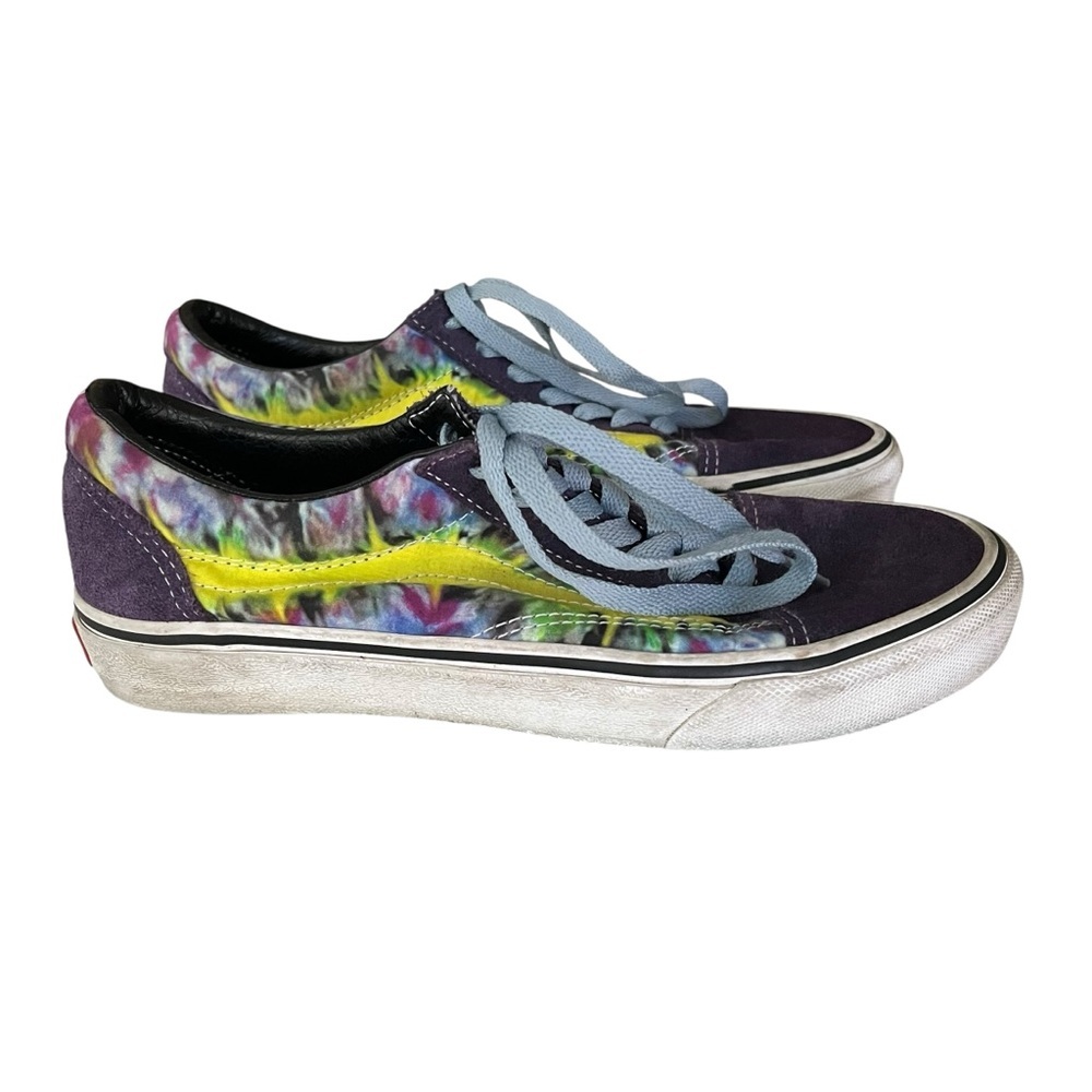 Vans Old Skool ComfyCush Sneakers Women's Size 7.5 Men's Size 6 Purple Tie Dye - Picture 4 of 9